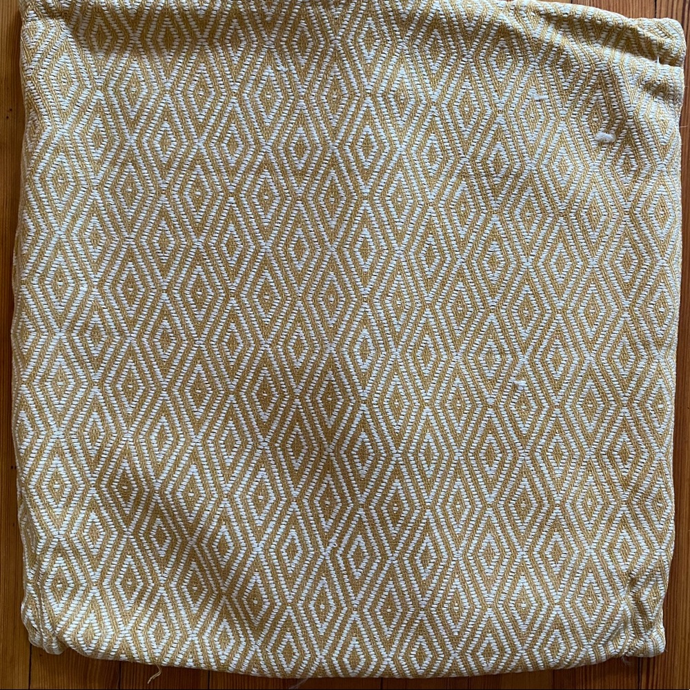 Yellow and white pillow cover - west elm